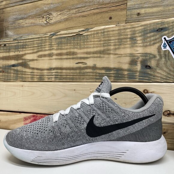 Nike LunarEpic Flyknit 2 Low Athletic Running Shoes Men's Size 10 Wolf Grey - Picture 7 of 12